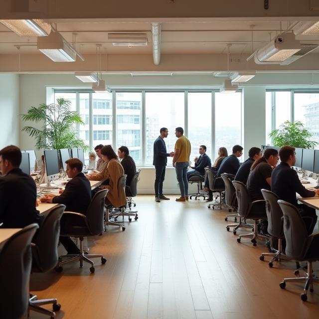 Veridian Digital London office open workspace